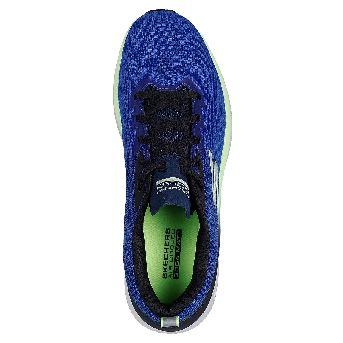 Detalhe do tênis Skechers Fluid Motion mostrando a palmilha Air-Cooled Goga Mat™